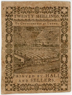 image for: FR. PA-169 October 1, 1773 20s Pennsylvania Colonial Note PMG About Unc 55