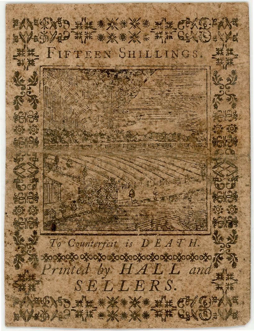 image for: FR. PA-168 October 1, 1773 15s Pennsylvania Colonial Note PMG About Unc 50
