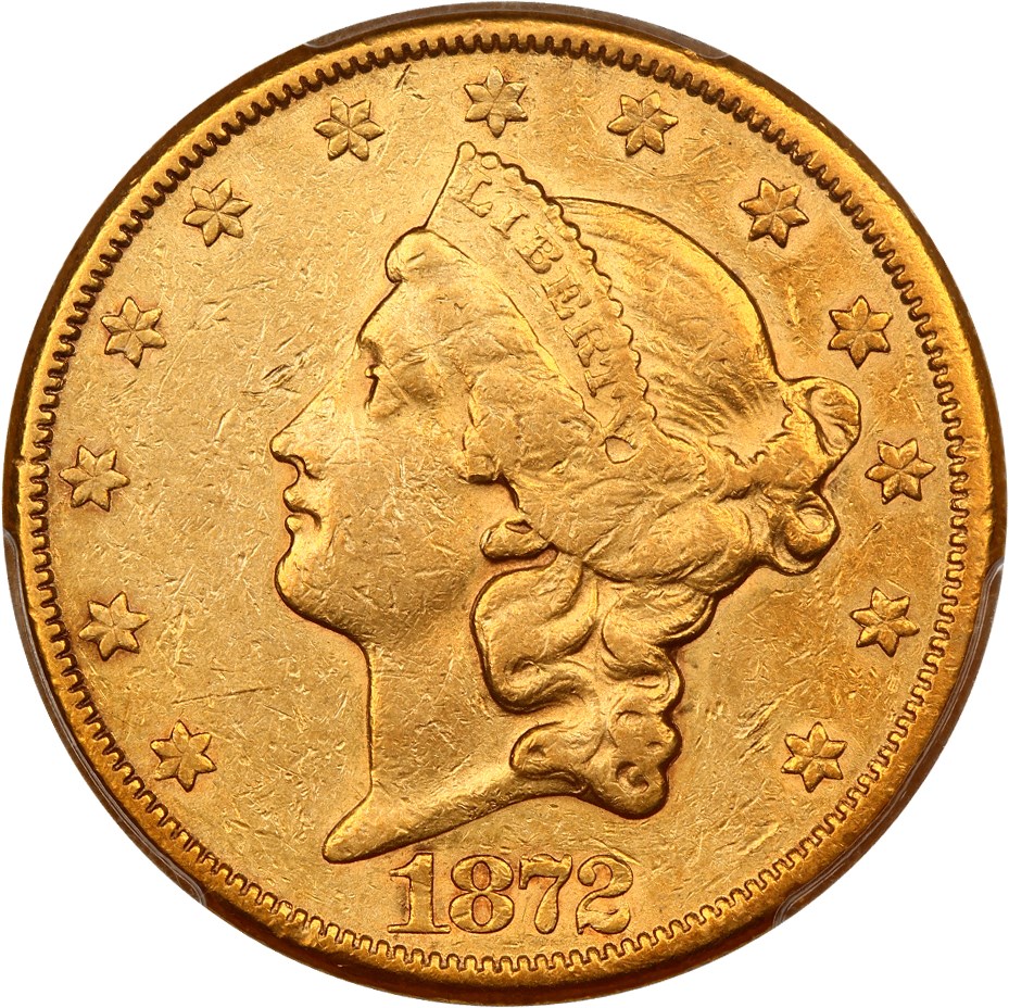 image for: 1872-CC $20 PCGS XF45