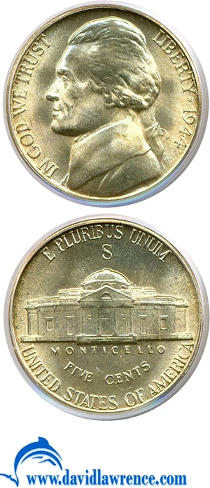 image for: 1944-S 5c PCGS MS67 FS