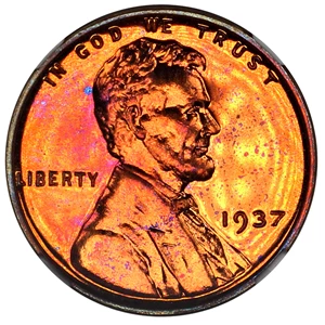image for: 1937 1c NGC Proof 64 RB CAM