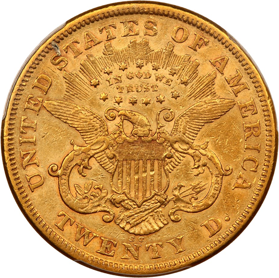 image for: 1872-CC $20 PCGS XF45