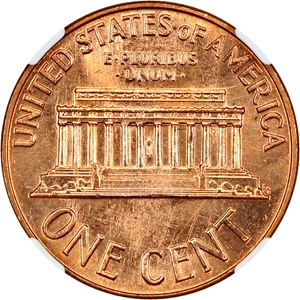 image for: 1960-D 1c NGC MS67 RD (Large Date)