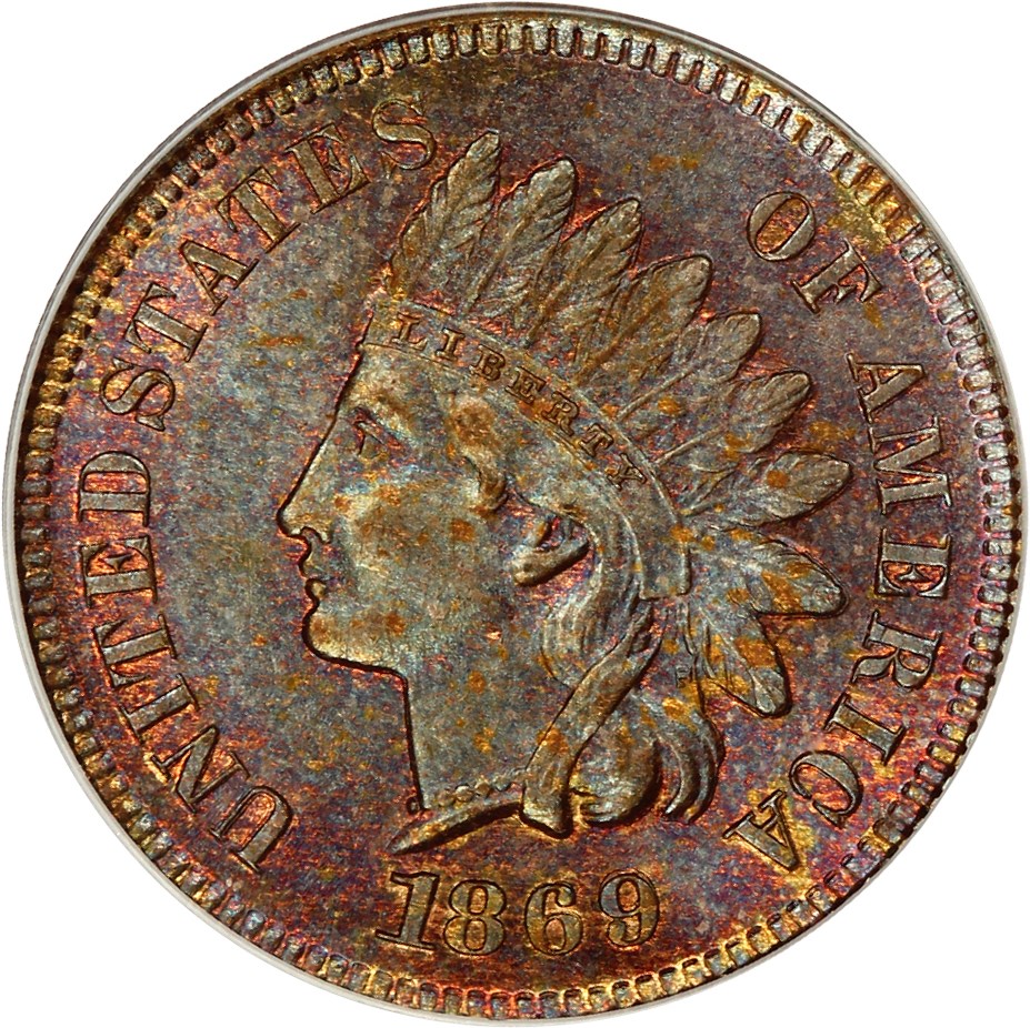 image for: 1869/9 1c PCGS/CAC MS66 BN (RPD FS-301, FS-008.3)