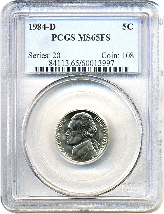 image for: 1984-D 5c  PCGS MS65 FS