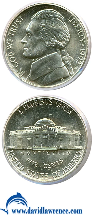 image for: 1992-D 5c PCGS MS66 FS