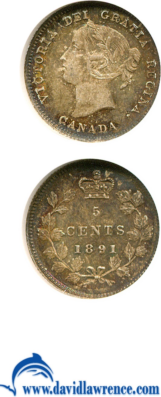 image for: Canada: 1891 5C  NGC MS63 