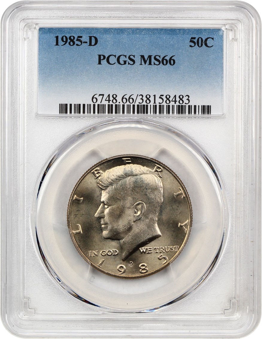 image for: 1985-D 50c PCGS MS66