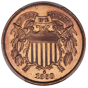image for: 1868 2c PCGS Proof 66 RD