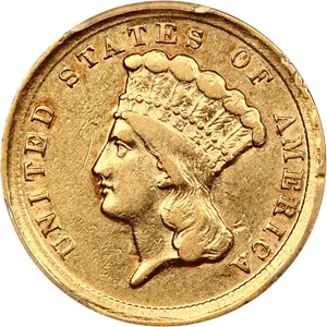 image for: 1854-D $3 PCGS XF40