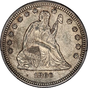 image for: 1860-O 25c PCGS MS61