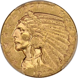 image for: 1910-D $5 PCGS MS61