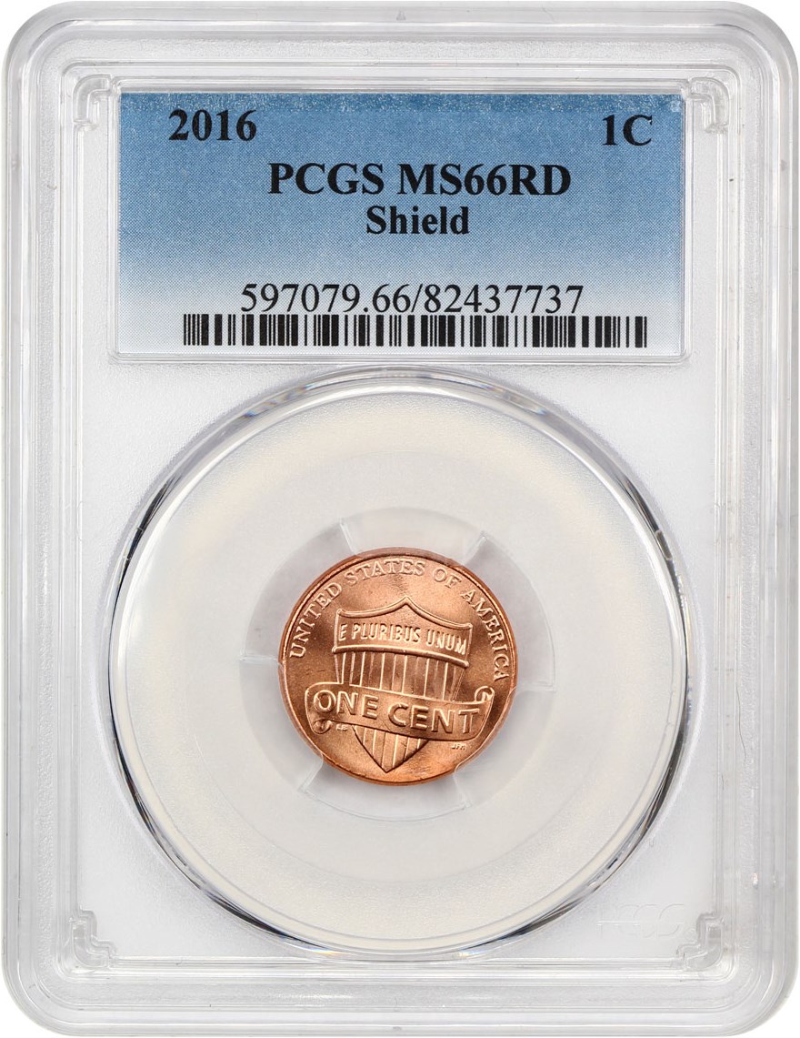 image for: 2016 Shield 1c PCGS MS66 RD