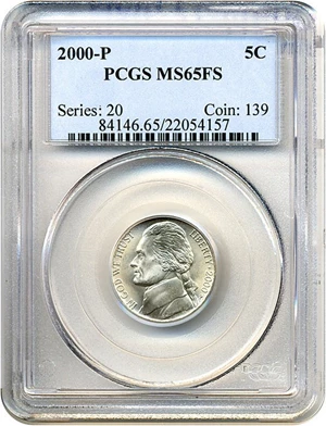 image for: 2000-P 5c PCGS MS65 FS