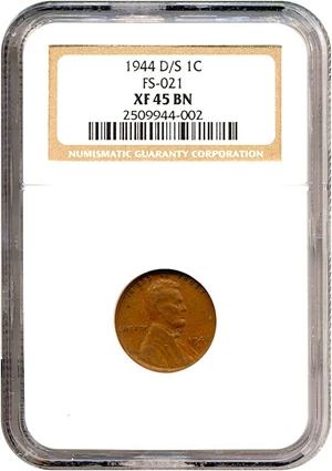 image for: 1944-D/S 1c NGC XF45 BN