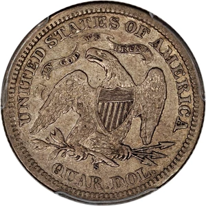 image for: 1871-S 25c PCGS XF40