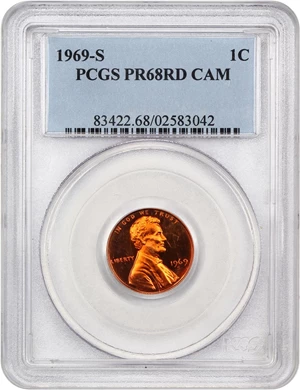 image for: 1969-S 1c PCGS Proof 68 RD CAM