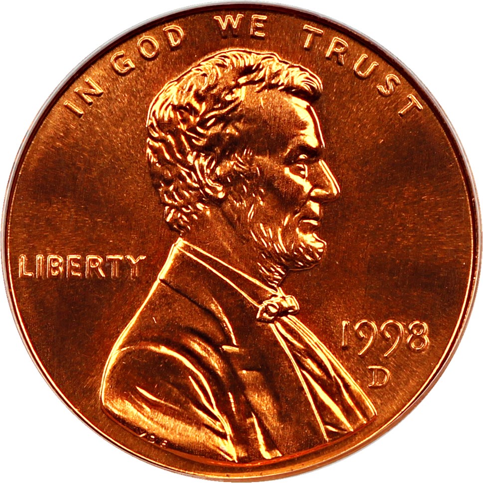 image for: 1998-D 1c PCGS MS67 RD