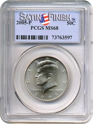 image for: 2005-P 50c Satin Finish PCGS MS68