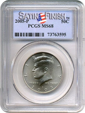 image for: 2005-P 50c Satin Finish PCGS MS68
