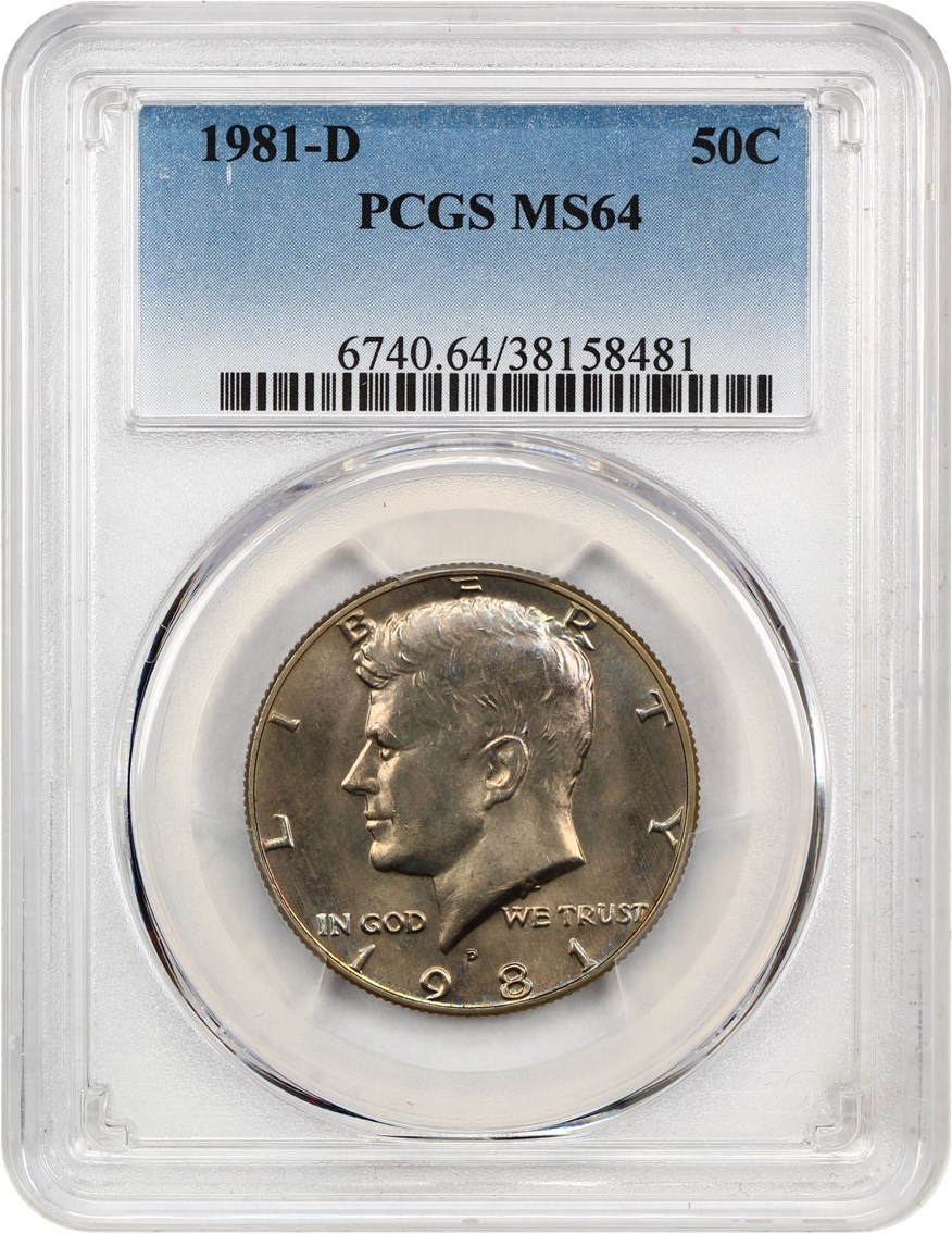 image for: 1981-D 50c PCGS MS64