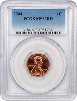 image for: 2004 1c PCGS MS67 RD