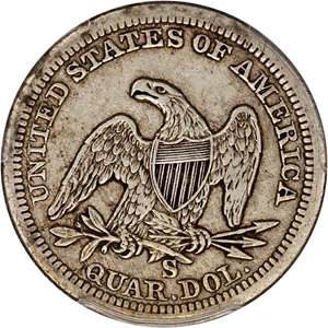 image for: 1861-S 25c PCGS XF40