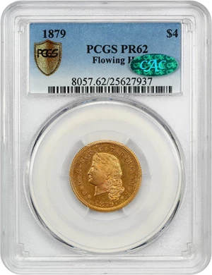 image for: 1879 Stella $4 PCGS/CAC Proof 62 (Flowing Hair)
