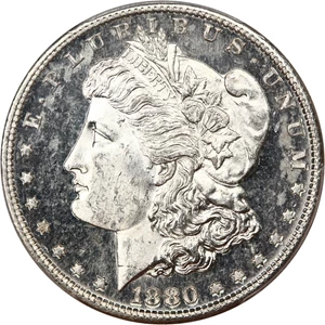 image for: 1880-S $1 PCGS MS64 DMPL (80/79)