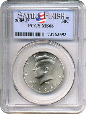 image for: 2005-P 50c Satin Finish PCGS MS68