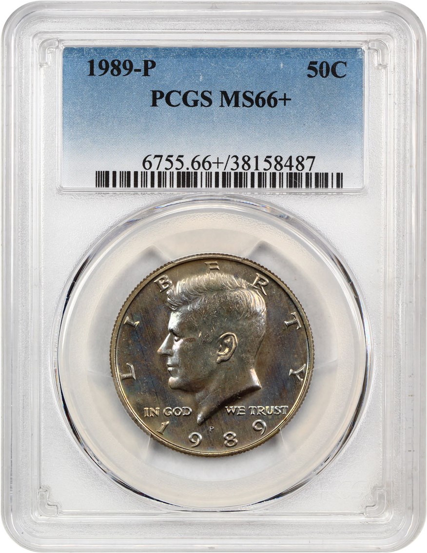 image for: 1989-P 50c PCGS MS66+