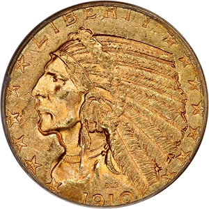 image for: 1910-D $5 PCGS MS63 (OGH)