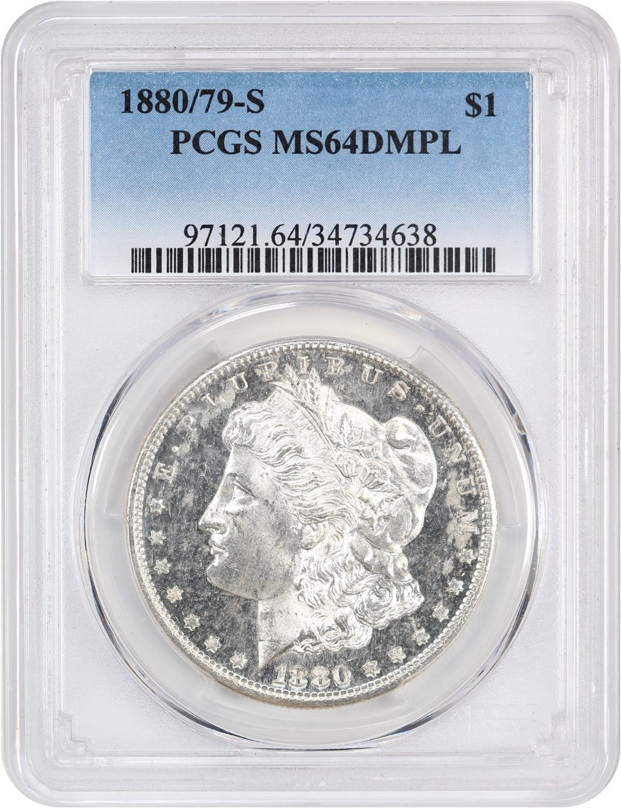 image for: 1880-S $1 PCGS MS64 DMPL (80/79)