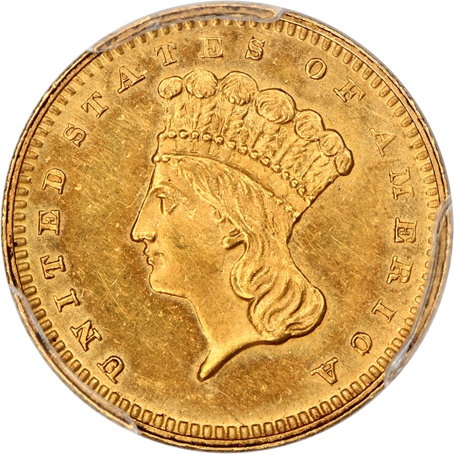 image for: 1873 G$1 PCGS MS61 (Closed 3)