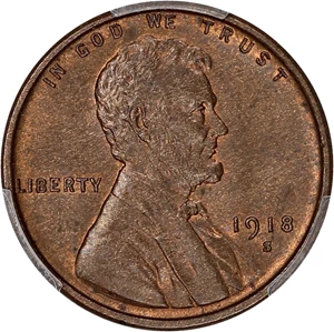 image for: 1918-S 1c PCGS/CAC MS65 BN