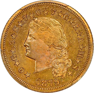 image for: 1879 Stella $4 PCGS/CAC Proof 62 (Flowing Hair)