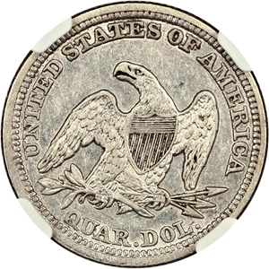 image for: 1847 25c NGC XF45