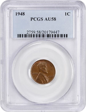 image for: 1948 1c PCGS AU58