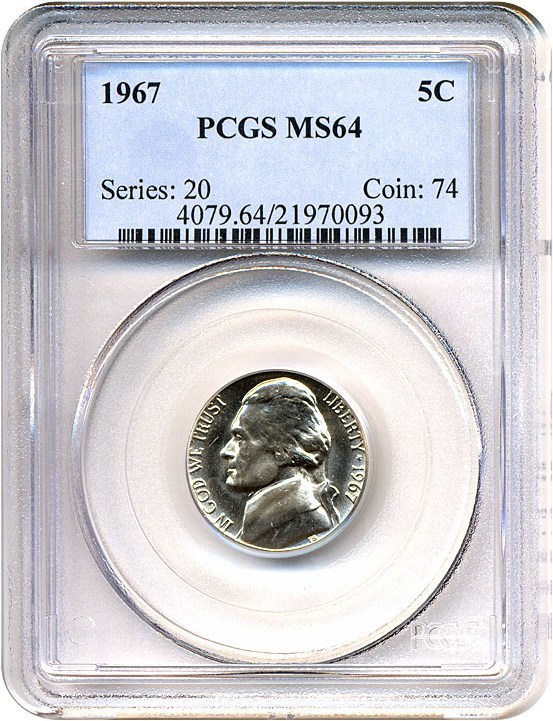 image for: 1967 5c  PCGS MS64 