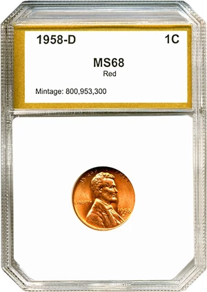 image for: 1958-D 1c PCI MS68 RD
