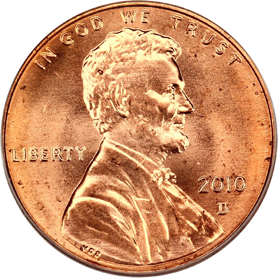 image for: 2010-D Shield 1c PCGS MS65 RD