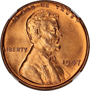 image for: 1947 1c NGC MS67 RD
