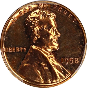image for: 1958 1c PCGS Proof 63 RD
