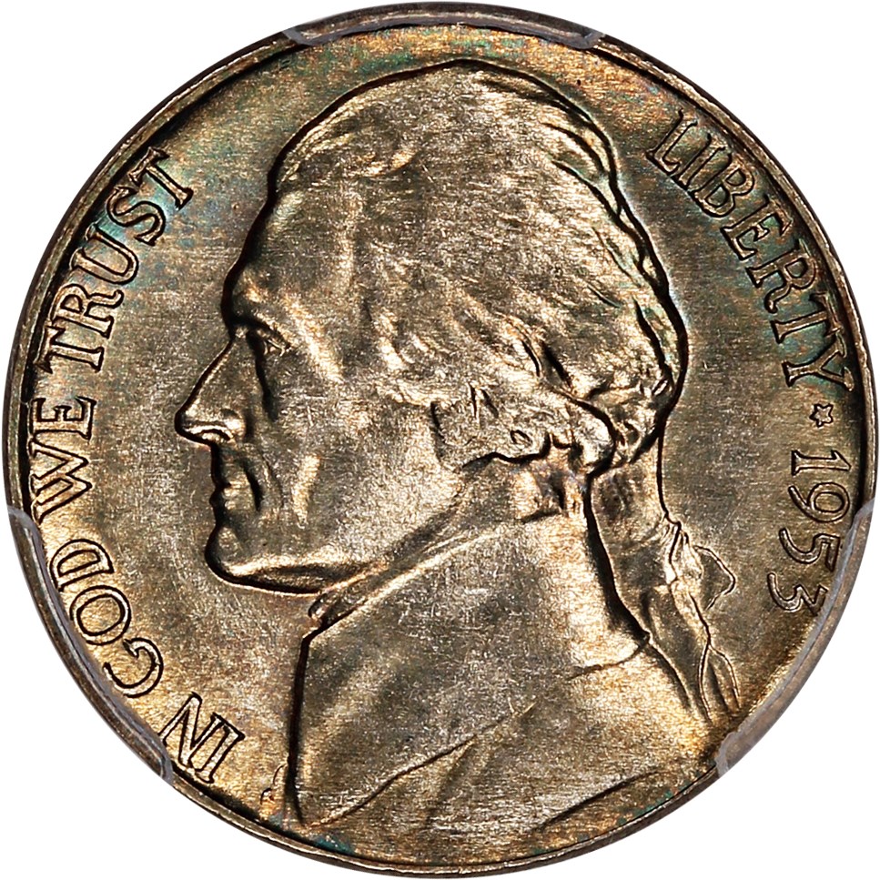 image for: 1953-S 5c PCGS MS65