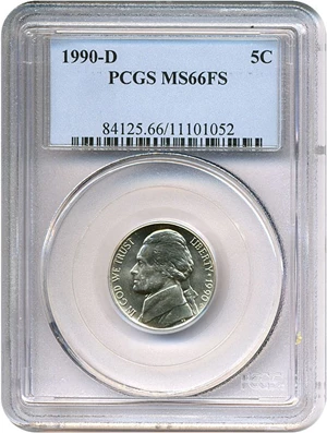 image for: 1990-D 5c PCGS MS66 FS