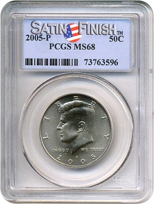 image for: 2005-P 50c Satin Finish PCGS MS68