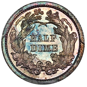 image for: 1867 H10c PCGS/CAC Proof 66
