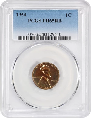 image for: 1954 1c PCGS Proof 65 RB
