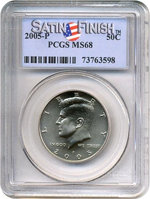 image for: 2005-P 50c Satin Finish PCGS MS68