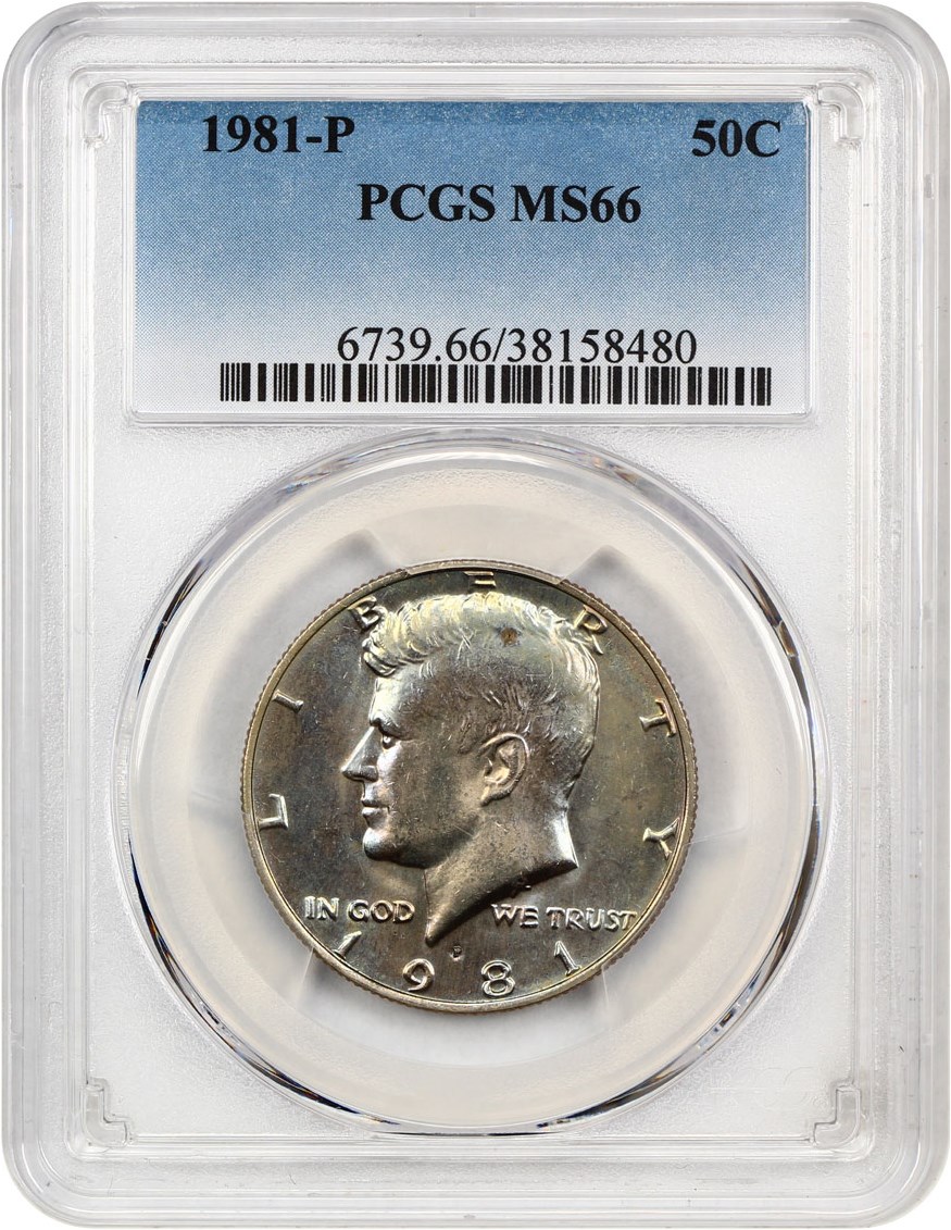 image for: 1981-P 50c PCGS MS66